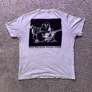 Designer True Religion Short-Sleeve Graphic T-Shirt - White Size Large Men’s